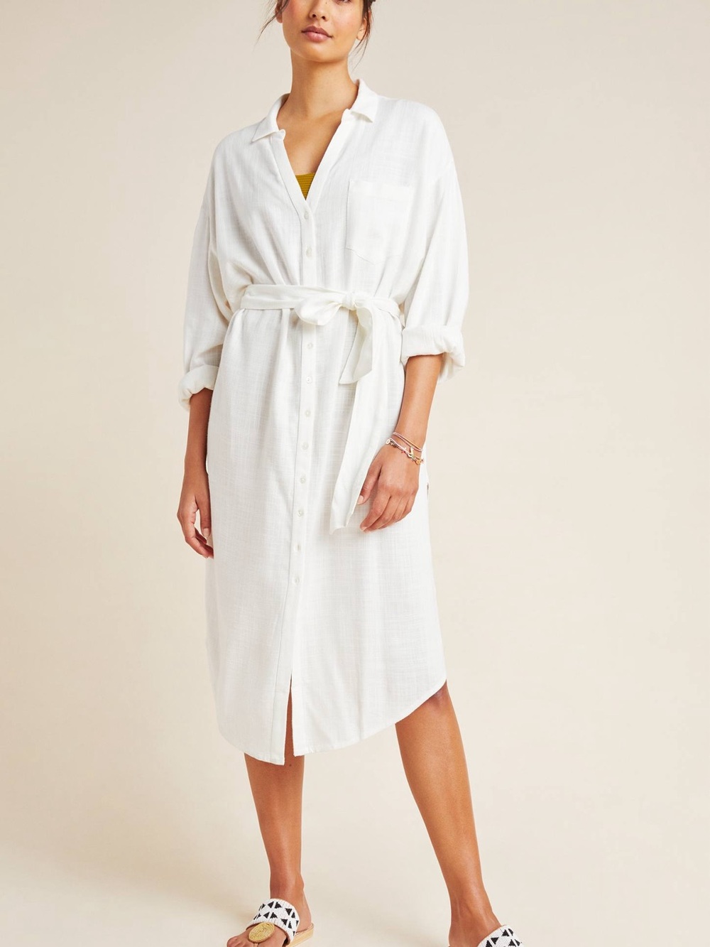 L Space Barcelona Tie-Front Shirtdress M/L